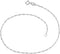 Kooljewelry Sterling Silver Diamond-cut Bar Link Anklet (1.5 mm, 10 inch)...