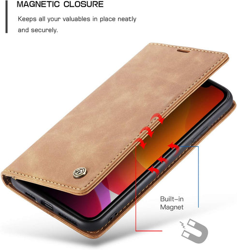 SINIANL iPhone 11 Leather Case, Book Folding Flip Case with Kickstand Credit Card Slot Magnetic Closure Protective Cover for Apple iPhone 11 2019 ...