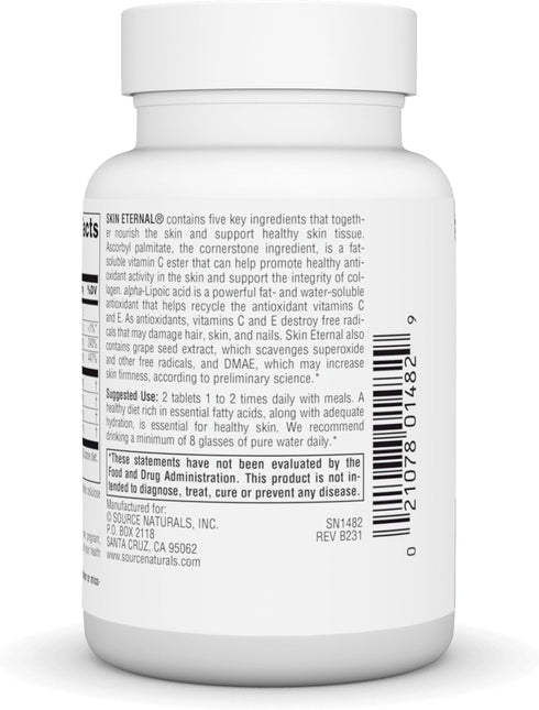 Source Naturals Skin Eternal Tablet with DMAE, LIPOIC ACID, & C ESTER - 60 Tablets...