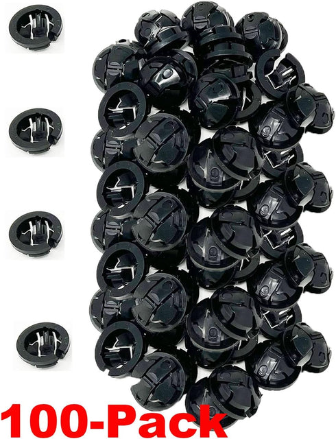 iMBAPrice NM95-100 (100-Pack) Black Button Push-In NM Cable Connector, 3/4 Trade Size, Fits 3/4-Inch Knock Outs, Black...