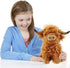 Cute Highland Cow Stuffed Animal,10.5 inches Two Color Realistic Cow Plush Toy,Animal Cattle Plush Farm Toy,Farm Plushie Christmas Birthday Presen...
