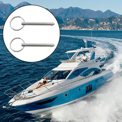 YXQ 2 Pcs Quick Release Pin, Diameter 1/4"(6.3mm), Overall Length 2.56"(65mm), Usable Length 2"(51mm), Full 316 Stainless Steel, Bimini Tops for B...