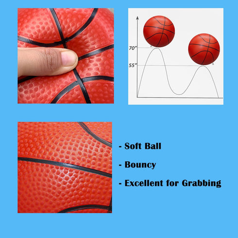 ABAJI Mini Basketballs Pink 2 Pack 5" Set with Pump Needle Durable Material for Mini Hoop 3+ Years Toddlers Kids Teenagers for Pool Indoors Outdoo...