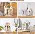 360° Rotating Makeup Organizer, Makeup Brush Holder, Cosmetic Display Case, Lipstick Organizer for Vanity Desk Bathroom Countertop (Orange)...