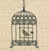 Dimensions Needlecrafts Stamped Embroidery, Vintage Birdcage......
