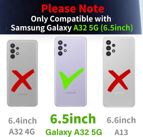 Buleens for Samsung Galaxy A32 5G Case with Astronaut Stand, Women Girls Galaxy A32 5G Cases, Girly Cute 6D Outer Space Heart Pattern Phone Cover ...