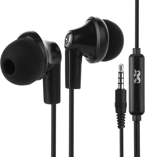 Mr. Pen- Ear Bud with Microphone for School, 4.25 Ft, 3.5mm Jack, Wired Earphones, Earbuds, in Ear Headphones, Earbuds Wired with Microphone, Ear ...