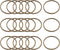 MECCANIXITY Round Earring Beading Hoop Rings, Circle Open Bezel Linking Ring 20mm/ 0.78" Bronze Earring Finding Link Ring for Jewelry Making, Pack...