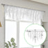 PearAge Ruffled Voile Semi Sheer Curtain Valance, Kitchen Living Room Shabby Chic Ruffle Valance Curtains, Girls Daughters Bedroom Cascade Window ...