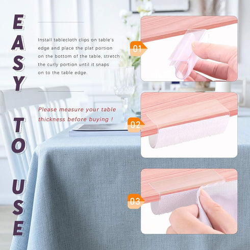 Swpeet 30Pcs Table Skirting Clips Kit, Tablecloth Clips for Table 3/4" - 1" with Hook and Loop Perfect for Wedding Home Meeting Party Picnic Patio...
