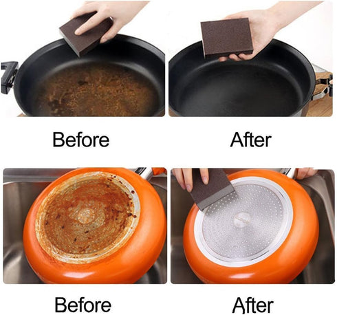 Carborundum Sponges Nano Magic Emery Cleaning Sponge Rust Sponge for Pots and Pans Rust Remover Carborundum Nano Sponge (10 Pack)...
