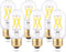 T14/T45 LED Tubular Bulb- 4W 5000K Daylight White- E26 Base Dimmable LED Filament Light Bulbs- 40W Equivalent 400 Lumens, 6-Pack...