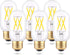 T14/T45 LED Tubular Bulb- 4W 5000K Daylight White- E26 Base Dimmable LED Filament Light Bulbs- 40W Equivalent 400 Lumens, 6-Pack...