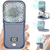 Portable Fan Rechargeable,Handheld Fan 4000mAh Battery Operated Fan with Digital Display,Hand Fans for Women Foldable Mini Pocket Fan,Foldaway Han...