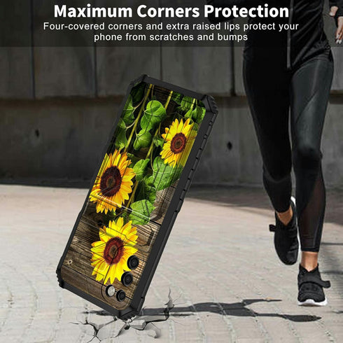 Case for Samsung Galaxy A03s with Detachable Card Holder Slot Kickstand Hybrid Dual Layer Heavy Duty Shockproof Cover Hidden ID Cash Credit Wallet...