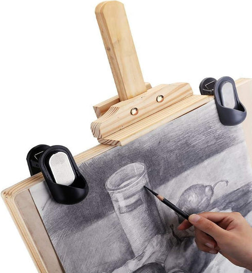 Sketch Pencil Grinder, Multifunctional Painting Spring Clip Folder Double Designs Sketch Pencil Charcoal Nib Sharpening Grinding Tool for Children...