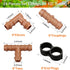 Drip Irrigation Fittings Kit for 1/2 inch Tube (0.600”ID), 24 Pieces Drip Irrigation Parts Set - 6 Tees, 6 Couplings, 6 Elbows, 6 End Caps, Drip L...