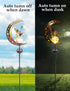 Solar Powered Garden Decor Lights Moon Fairy Crackle Glass Globe with Gold Angel Decor Waterproof Stake Lights for Pathway, Yard, Lawn, Patio Outd...