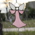 Pink Angel Stained Glass Window Hangings Tiffany Style Gift Gifts for Nurse,Memorial Remembrance Sympathy (6.3"×4.3")...