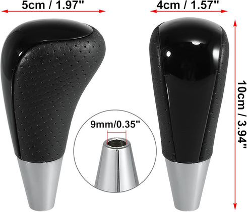 X AUTOHAUX M8x1.25 Car Gear Shift Knob Gear Lever Shifter for Toyota Camry Avalon Yaris 4Runner Tacoma for Lexus ES300 ES330 Black Faux Leather wi...