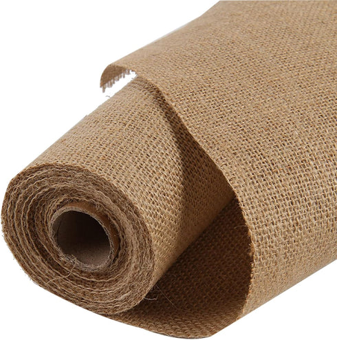 YIJUANGFA Natural Brown Burlap Fabric Roll, 20 inches x 5.5 Yards (16.4 ft), Super Soft, for Crafts, Gift Wrapping, Wrapping Packing Flowers Bouqu...