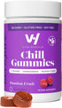 VitaHustle Chill Gummies for Stress Relief, 300 mg KSM 66 Ashwagandha, L-Theanine, Vegan, Mood Gummies, Balance Cortisol, Focus (Passion Fruit) 50...