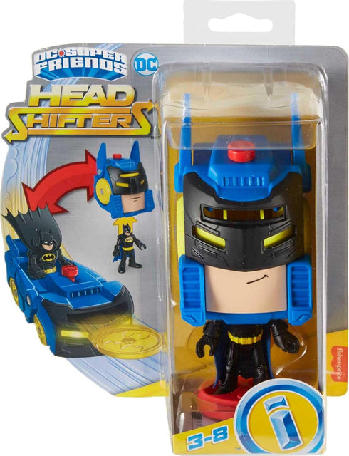 DC SUPER FRIENDS Fisher-Price Imaginext Batman Toy Head Shifters Batmobile & Figure Set for Preschool Pretend Play Kids Ages 3+ Years...