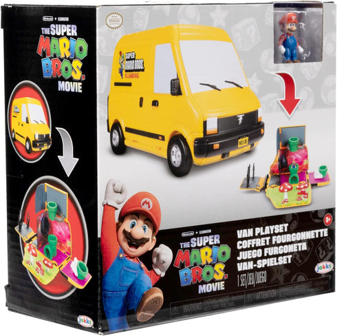 THE SUPER MARIO BROS. MOVIE – Van Playset with 1.25” Mini Mario Figure...