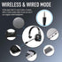 Wireless Headset with Microphone - Single-Ear Headphone, Adjustable Headband, Noise Isolation Mic - Communication for Truck Drivers, Home Office, ...
