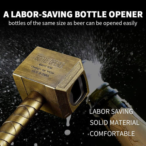Bottle Opener - Hammer of Thor Shaped Beer Opener Bronze...