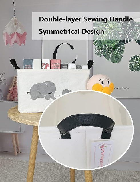 QUEENLALA Rectangular Laundry Hamper/Foldable Nursery Laundry Basket for Organizing/Storage Bin Baskets/Children Toy Office Bedroom/Toy Bin Closet...
