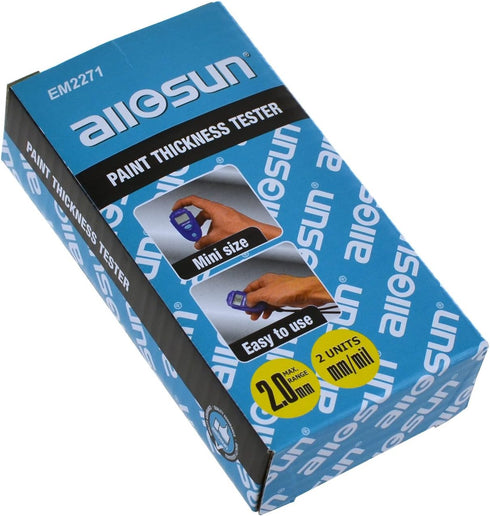 allsun Paint Thickness Gauge Automotive Digital Car Coating Thickness Meter Calibration Data Hold Resolution 1mil...