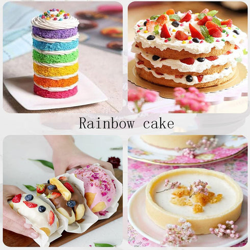 SHANIABELLE 4Pcs Star-Shaped Layer Cake Pans Set, 6 Inch Baking Bakeware, Rainbow Cake Molds for Children's Day Pizza Vegetable Pancake and Resin ...