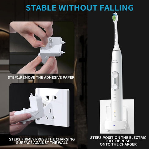 Wireless Electric Toothbrush Wall Charger Compatible with Philips Sonicare Electric Toothbrush HX6100, HX3000, HX6000, HX8000, HX9000, Portable, I...
