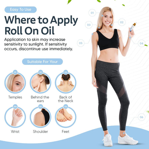 Energy Essential Oil Roll On (10ml) – Frankincense Essential Oil Blends for Aromatherapy, Massage, Energy Boost – Aromatherapy Oils Roller Bottles...