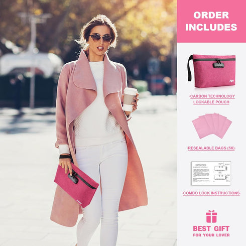 MAICHENG Storage Bag with Combination Lock Large Storage Container Travel Medicine Lock Bag Water Resistant Money Organizer Pouch Great Christmas ...