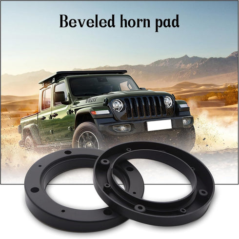 AnRui 4 Inch Universal Fit Car Speaker Spacer Adaptor Ring Mounting Bracket Plastic Black Car Stereo Speakers Spacer, 2Pcs...
