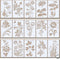 15 pcs Flower Stencils...