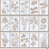 15 pcs Flower Stencils...
