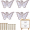 4 pcs Butterfly Handle Creative Cabinet Drawer Wardrobe Dresser Zinc Alloy Knob Furniture Door Single Hole Handle Door Handle (White Butterfly)...