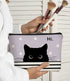 Cat Makeup Bag,Cat Gifts?Black Cat Purse,Gifts For Cat Lovers,Small Cute Makeup Bag Cosmetic Bag For Women Teen Girls,Birthday Gift,Cat Owners Gif...