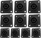 CESS Speaker Jack Twist Lock 4 Pole Square (Rectangle) - Speakon Female Socket Panel/Chassis Mount - Compatible with Neutrik Speakon NL4MP, NL4MPR...
