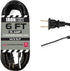 Iron Forge Cable 14 AWG Replacement Power Cord with Open End - 6 Ft Black Extension Cable, 2 Wire 14/2 SJT...