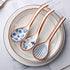 Asian Soup Spoon Ceramic Ramen Spoons Korean Spoons Porcelain Japanese Soup Spoon for Ramen Noodles Pho Miso Dumpling 4pcs (Style 1)...