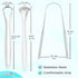 Set of 3 Tongue Scrapers for Adults, Tough Metal Tongue Cleaner w/Storage Case, Stainless Steel Tongue Scrubber for Fresh Breath & Oral Hygiene by...