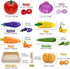 Wooden Play Food for Kids Kitchen Toys for Toddlers Cutting Pretend Toy Food Wooden Fruits Vegetables Gift for Boys Girls Educational Toys...