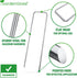 GardenGloss® Galvanized Landscape Staples 6 Inch - 11 Gauge - 20 Pack - Garden Staples for Blowups, Landscape Fabric & Decoration - Landscape Pins...