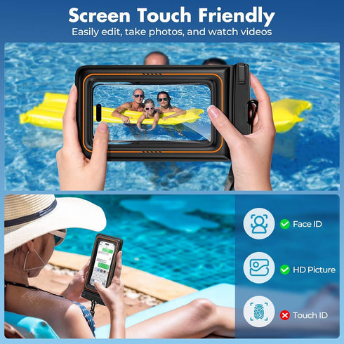 Floating with lanyard waterproof phone Pouch / Case?IP68 Cellphone Dry Bag, Underwater Cases for iPhone 15 Pro Max 14 13 12 8 Pro Max Plus Samsung...