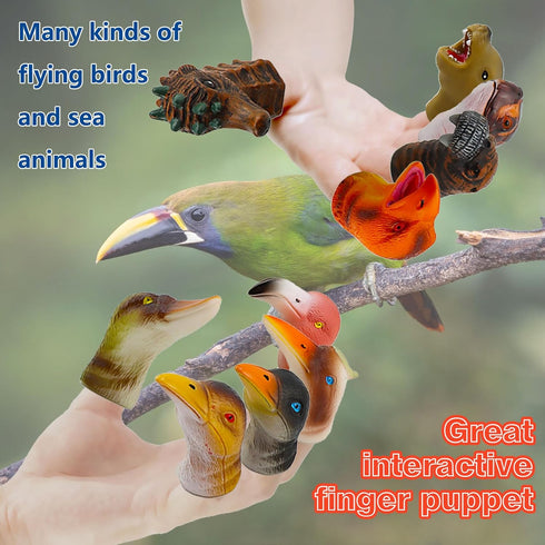 10 PCS Cute Finger Puppets Toys, a Very Good Educational Cognitive Toy, a Bridge for Children to Make Friends and Interact, Children’s Party Role-...
