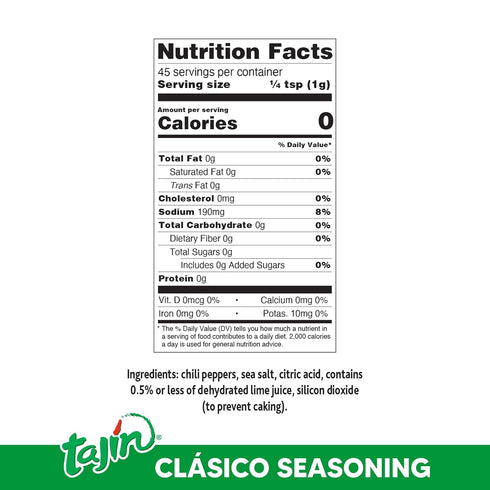 Tajín Clásico Seasoning, Mini Tajín Mexican Seasoning 1.6 oz (Pack of 1)...